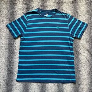 Beverly Hills Polo Club Striped T Shirt Men’s XL Blue Light Blue Casual Tee